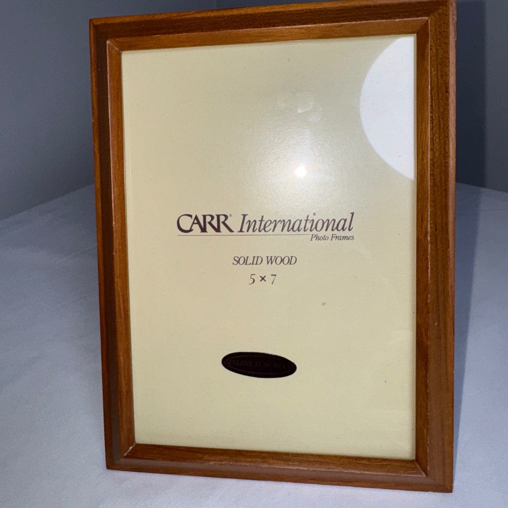 Carr International Genuine Teak Wood Photo Frame 5x7 Solid Wood Brown Vintage